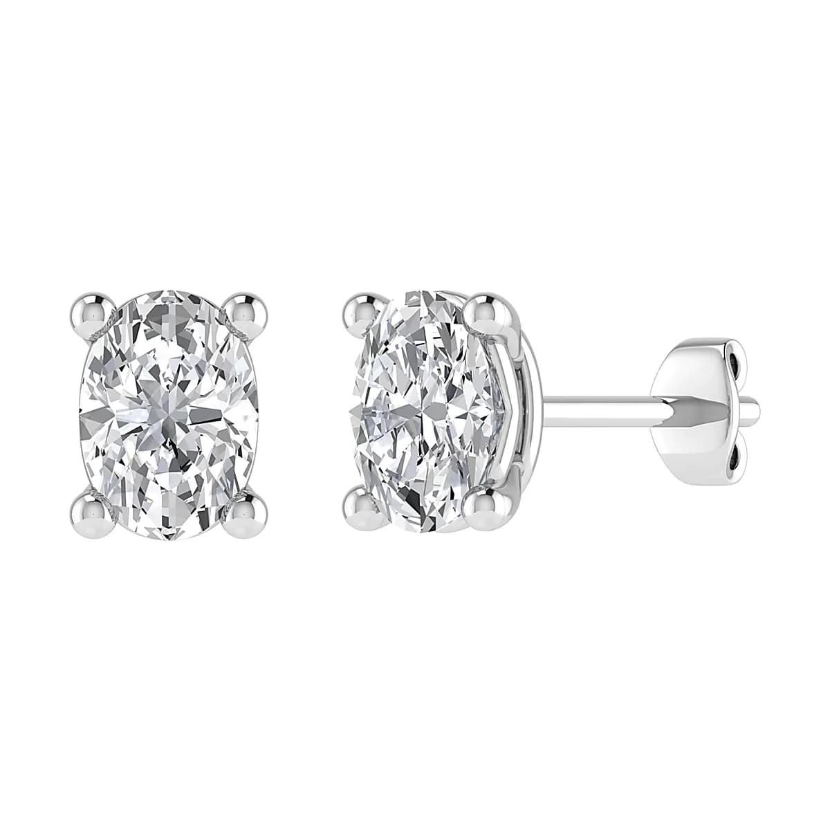 Oval Diamond Studs