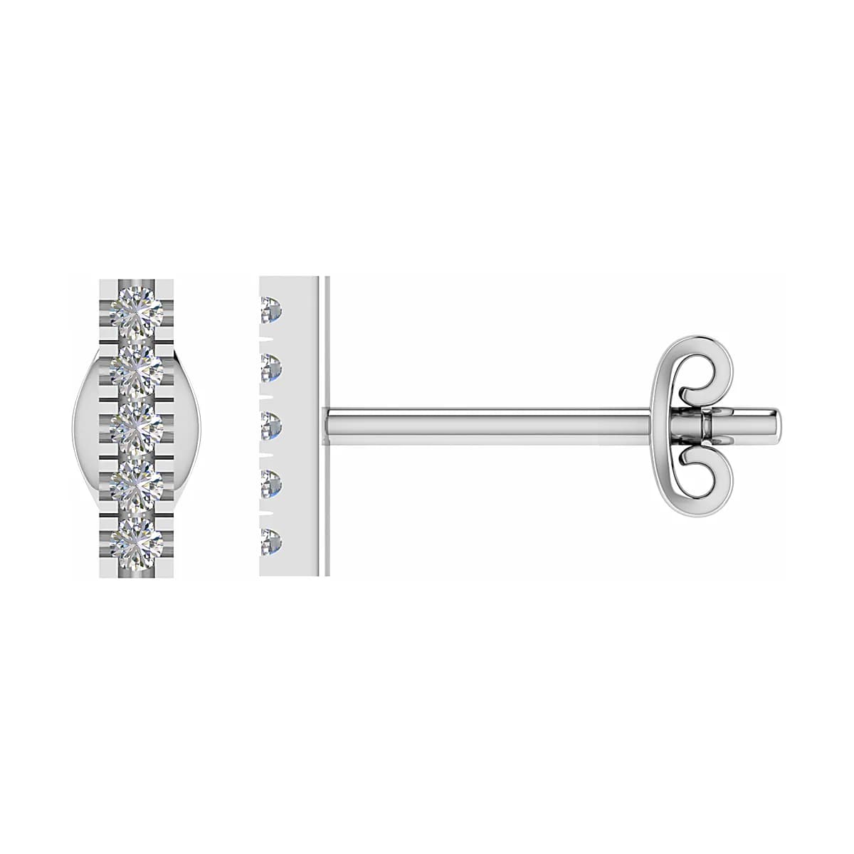 Diamond Bar Studs