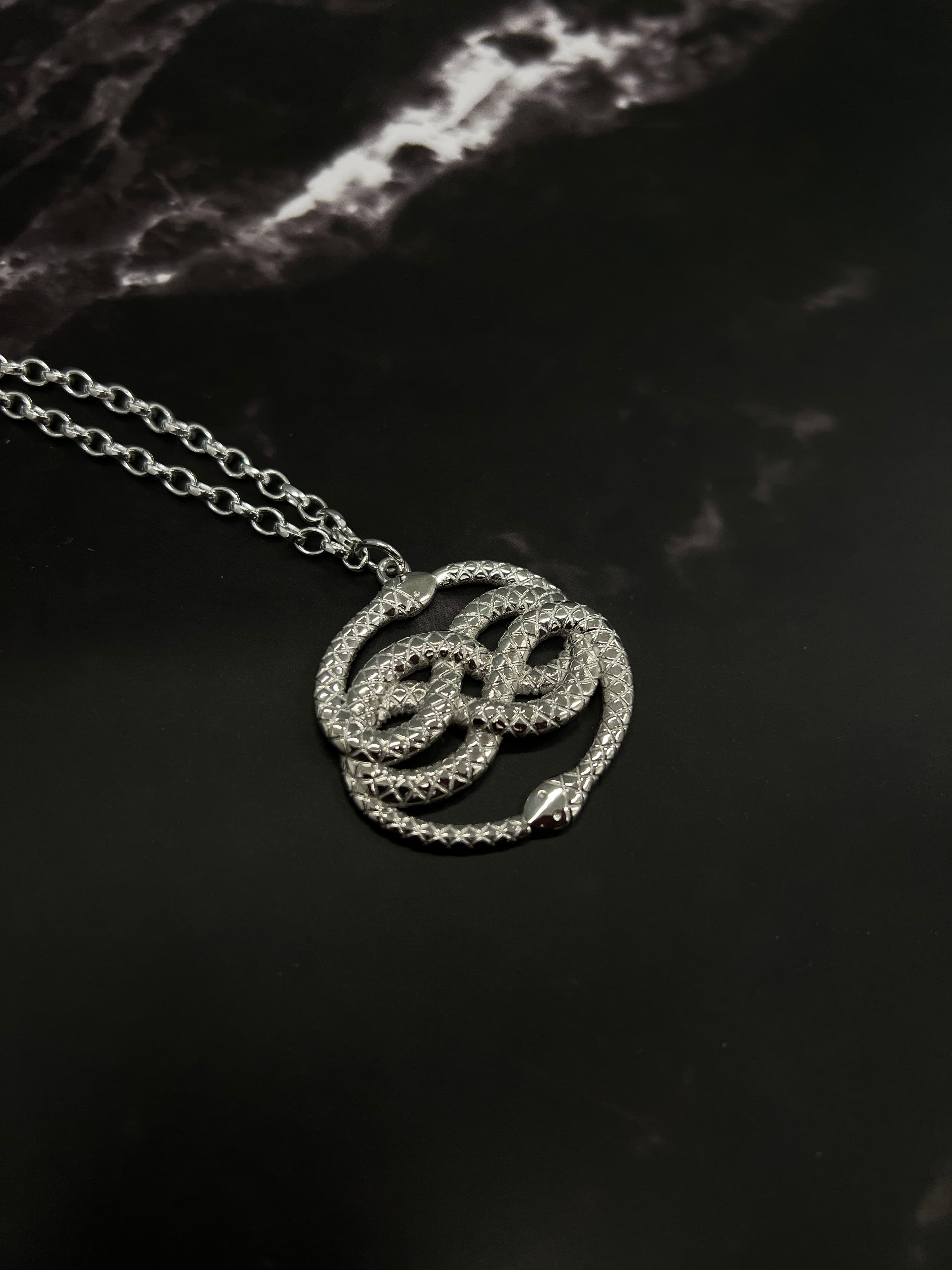 Bespoke Silver Snake Pendant/Necklace